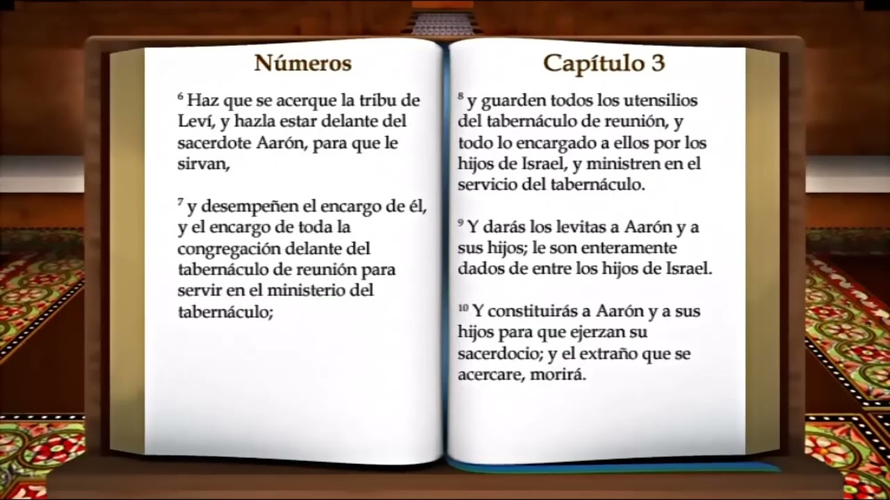 NÚNERO CUARTO LIBRO DE MOISÉS COMPLETO EN LA BIBLIA VERSION REINA VALERA 1960 FULL HD