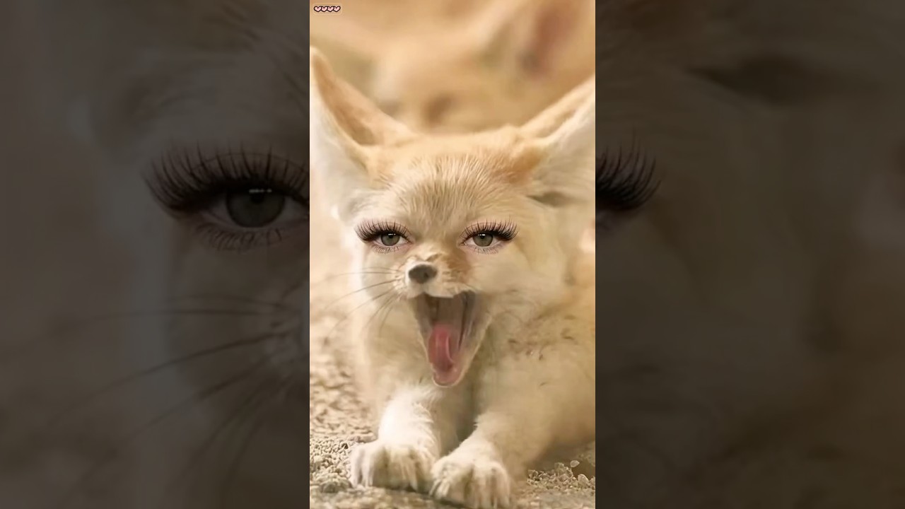 Cute Animals With Long Eyelash Extensions 🐶🐱🐰🦊🐨