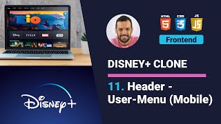 Disney+ Clone (HTML, CSS e Javascript) - Parte 11:  Header (User-Menu - Mobile)
