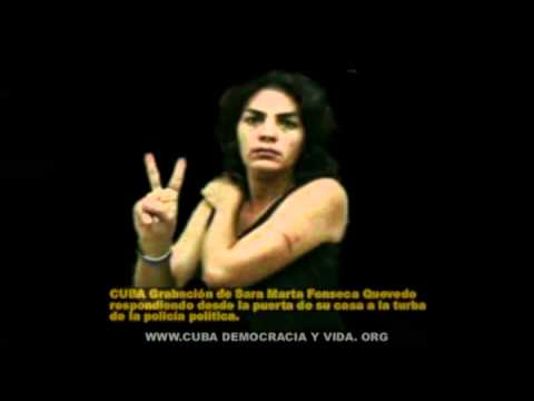 CUBA: Sara Marta Fonseca Quevedo respondiendo desd...