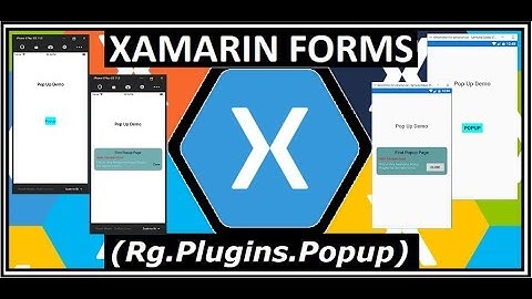 Xamarin.Forms Popup