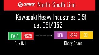 (SOFT ANNOUNCEMENTS) (SMRT Trains) C151 set 051/052 ride from City Hall to Dhoby Ghaut screenshot 2