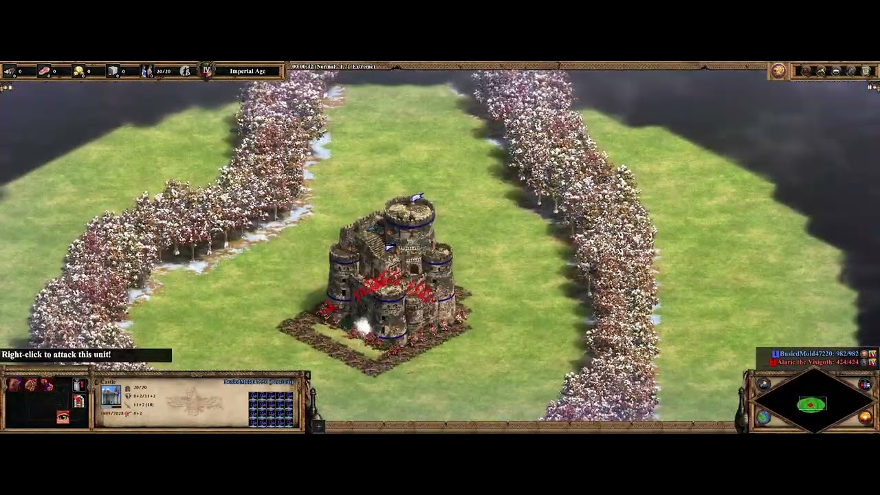 35 Huskarls VS 1 Imperial Age Persian castle (Garrisoned)