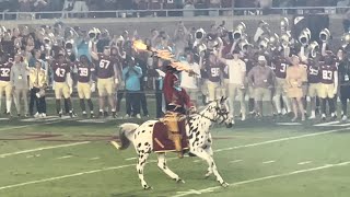 Chief Osceola hands spear to Seminole Tribe member before Florida State takes on Duke.