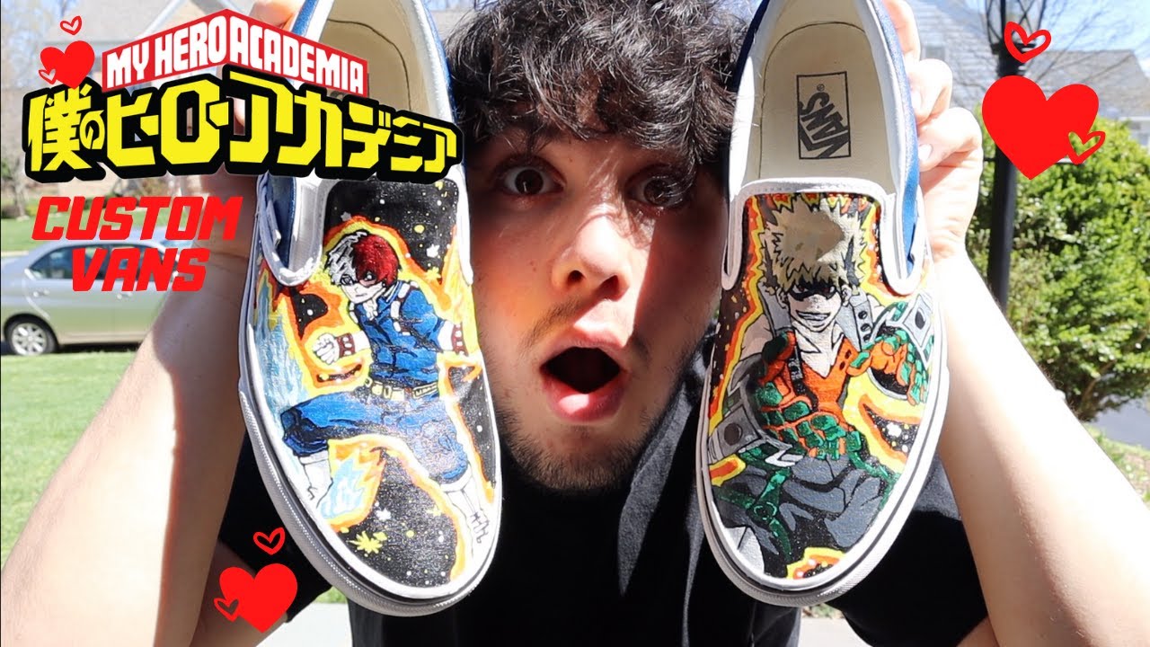 my hero academia custom vans