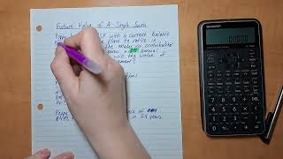 How To Calculate Future Value of A Single Sum // SHARP Professional EL-738XT Financial Calculator. Wealth