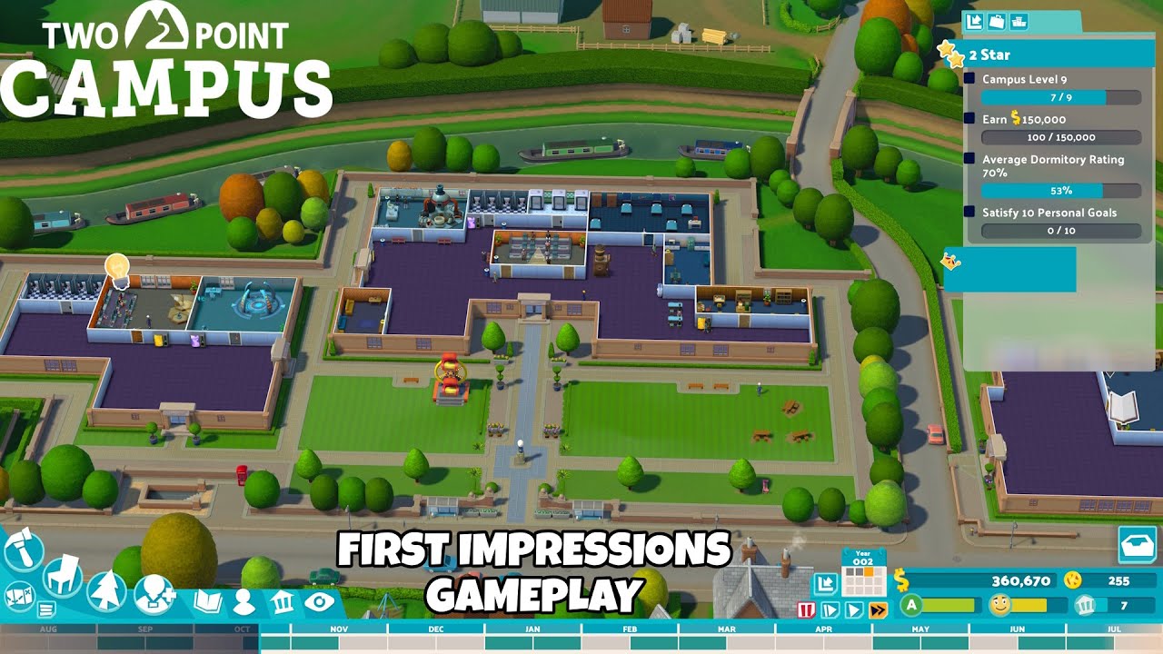 Two Point Campus - First Impressions Gameplay - YouTube