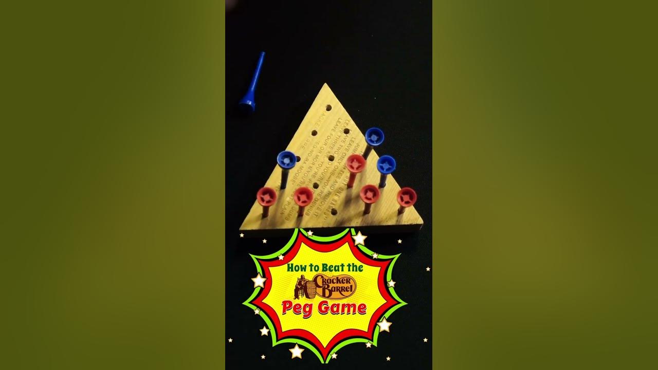 Beating the cracker barrel peg game in under a minute youtube