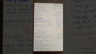 MATRICES|CLASS 12| SHIRT NOTES|JEE|NEET