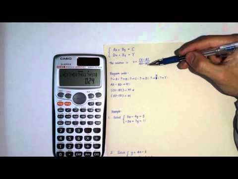 Calculator Program for Simultaneous Equations (Casio 計算機程式 解二元一次方程組)