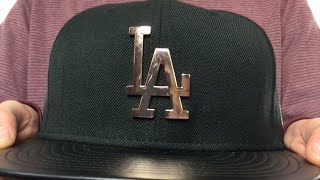 Dodgers 'HARDWARE LOGO' Black Fitted Hat by New Era