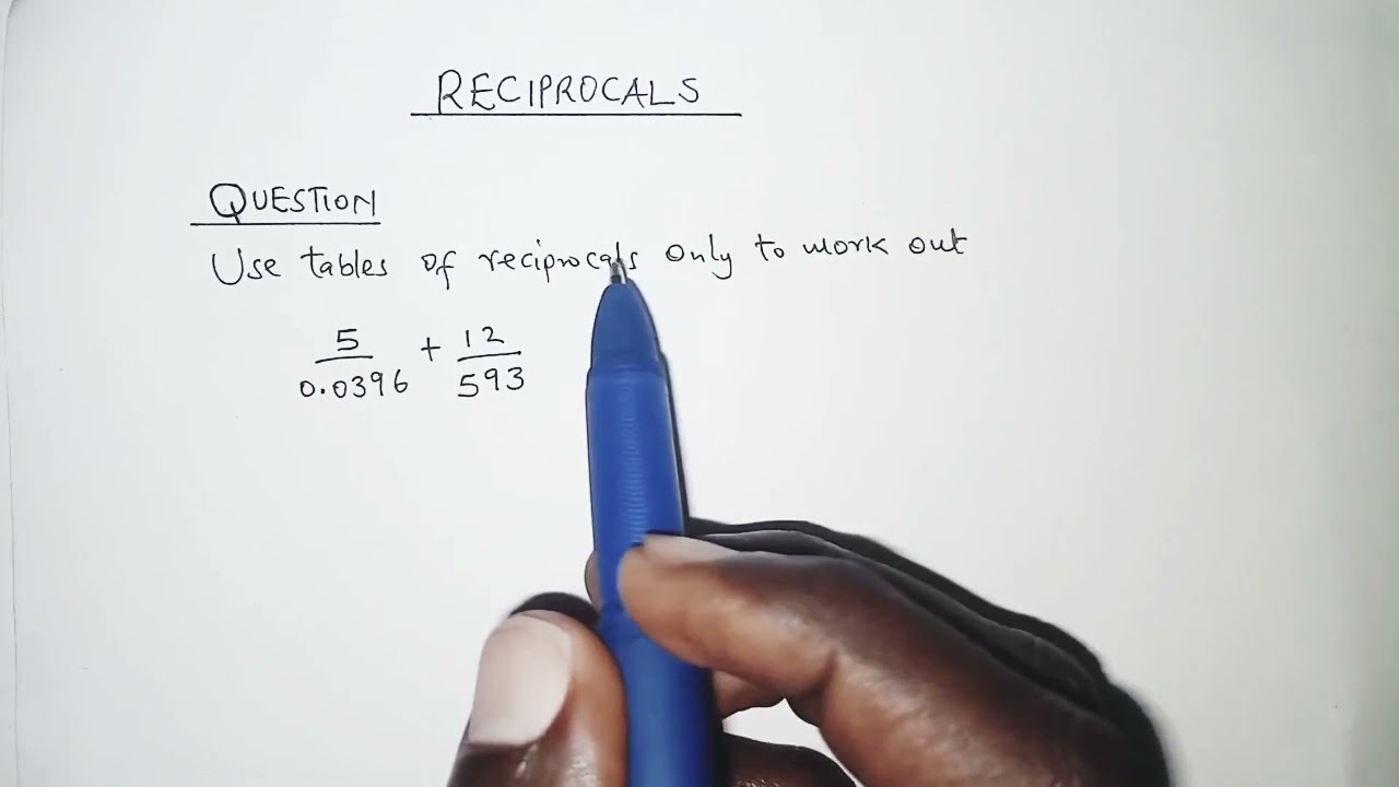 Reciprocals from tables