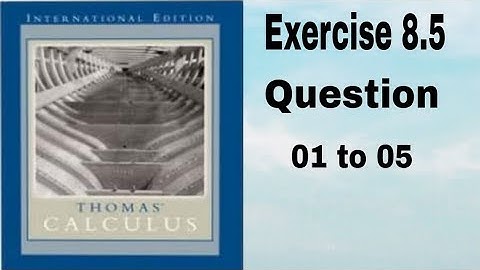 Thomas Calculus || Exercise 8.5 || Question 01 to 05 || Trigonometric Substitutions || Dl Calculus