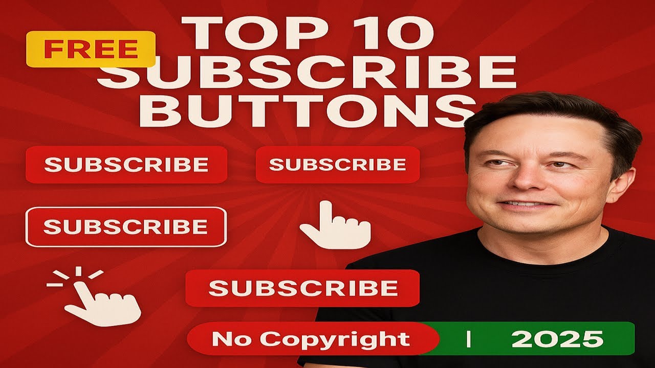 Top 10 FREE Subscribe Buttons | No Copyright Green Screen 2025 - YouTube