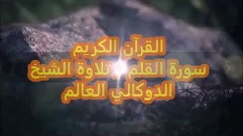 سورة القلم الشيخ الدوكالي العالم