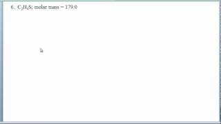 percent composition, empirical and molecular formula problems Part II