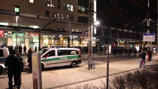 Wer macht Stress , die Linken, die Antifa Montag 1Stunde nach Pegida-Demo