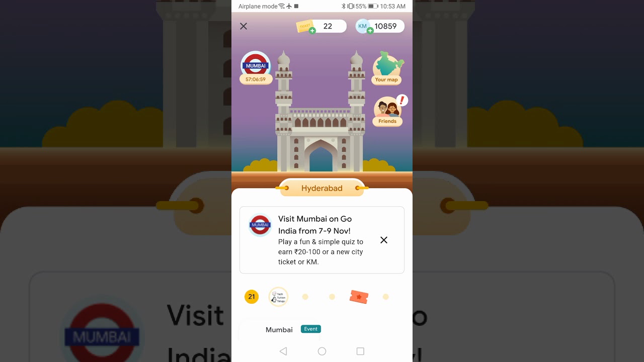 Gpay / Go India/ Mumbai Event win (20-100). All answers Given here(description)