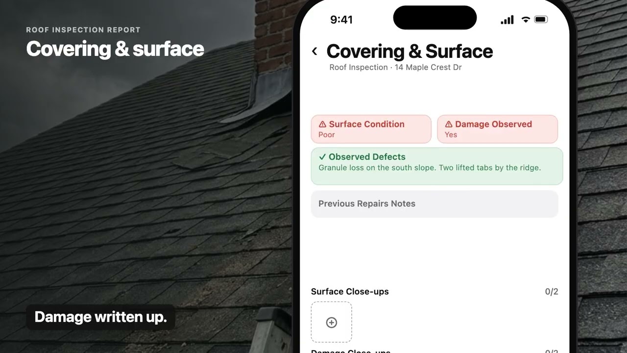 Roof Inspection Report — No Typing on the Roof