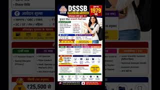 DSSSB 1979 Vacancy 2026 | 12th Pass, ITI, Graduate|Salary ₹81,100+|Last Date 15 July|Delhi Govt Job!