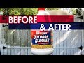 Before  after 30 seconds outdoor cleaner