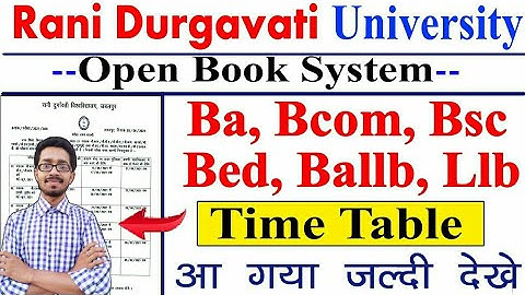 RDVV University Ba Bcom Bsc Time Table || RDVV University Open Book Time Table || RDVV Time Table ||
