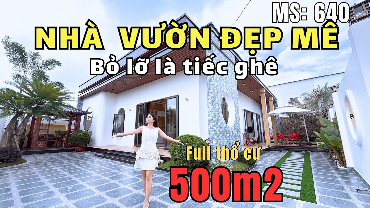 ✅ Biệt Thự Vườn 500m² – 3PN 4WC Full Thổ Cư – Giá Chính Chủ 4 Tỷ980 Rẻ Như Nhà Phố 