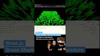 three.js Grass Shader Tutorial Short Cut, Full Video Tutorial is in my Channel. #shorts