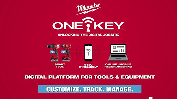 Milwaukee® ONE-KEY™ Tool Customization, Tracking, and Inventory Management