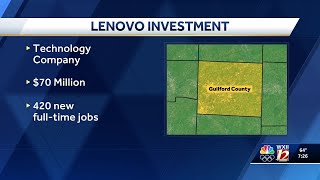 Thumbnail Lenovo's $70 million investment could mean more than 400 new jobs in Guilford County