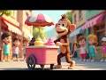 Funny Monkey Ice Cream Cart | "बंदर की आइसक्रीम ठेली 🍦 | Kids Cartoon Story" Kids popular Rhymes