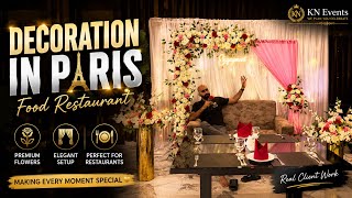 Paris food restaurant engagement decorations 