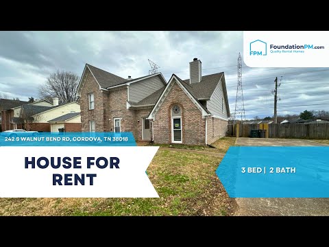 242 S Walnut Bend Rd, Cordova, TN home video tour