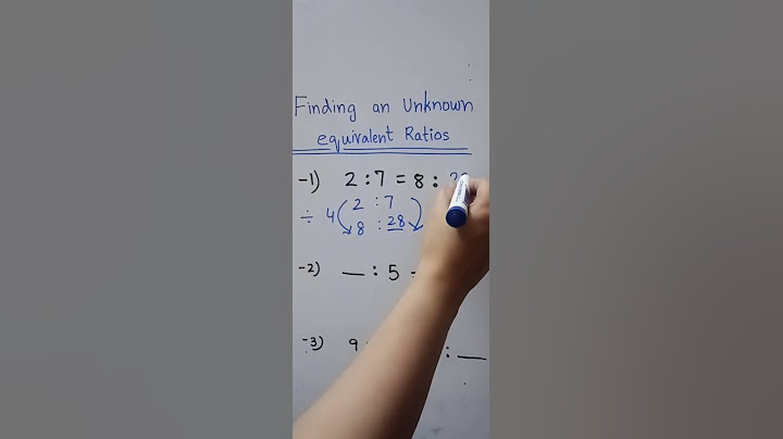 How to solve Equivalent Ratios | Find the unknown Quantity | Equivalent Ratios