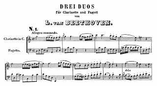 Ludwig van Beethoven: Three Duets for Clarinet and Bassoon, WoO27 (1790-1792)