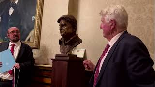 Stanley Johnson receives award from Dr Jan Telensky