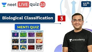 NEET: Biological Classification - Quiz 3 | Menti Quiz | Live Quiz 2.0 | Unacademy NEET | Pradeep S.