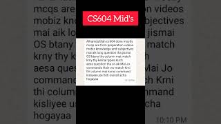 CS604 midterm exam 2025