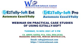 Webinar on Practical Case Studies of Using E2Tally Soft screenshot 3
