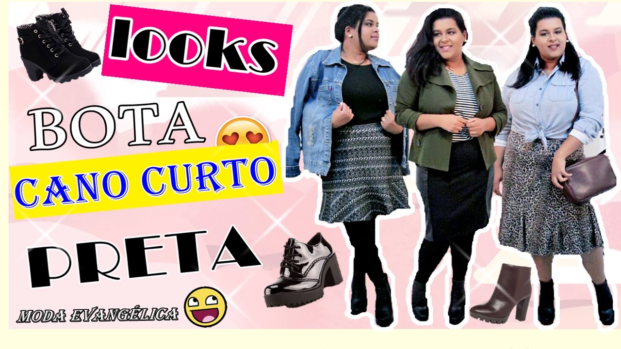 moda com bota cano curto