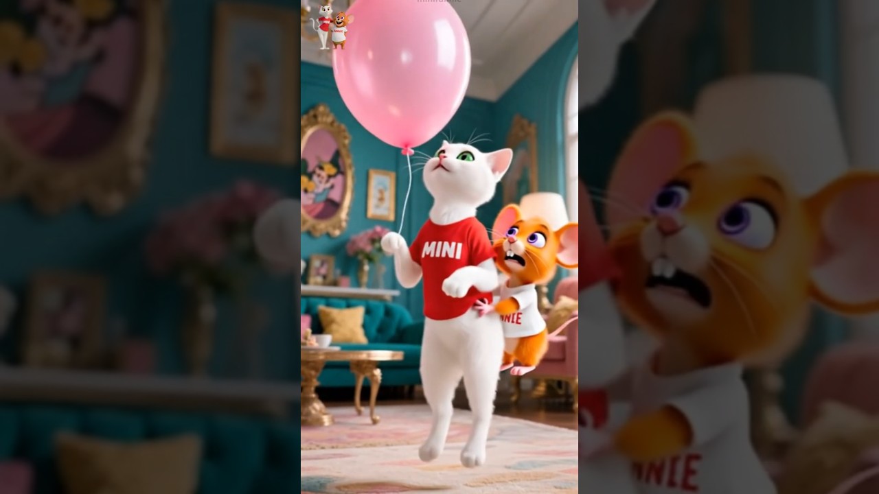 Flying Cat & Mouse Adventure 🎈🐱🐭😂   