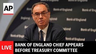 LIVE: Bank of England Governor Andrew Bailey takes questions from UK lawmakers
