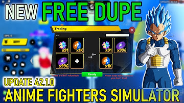 [42.1.0 TRADING/DUPE] FREE Anime Fighters Sim OP ITEM DUPE TRADE GLITCH Script 🔥 Roblox AFS Pastebin