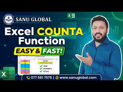 Excel COUNTA Function Made Easy | Step-by-Step Tutorial | SANU GLOBAL