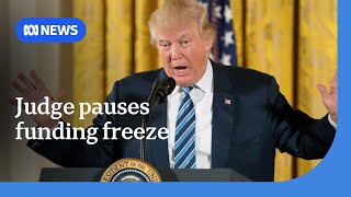 John Barron analyses US Judge's decision to block Trump's funding freeze | ABC News