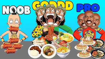 NOOB vs PRO vs GOD in Food Fighter Clicker (All Items)