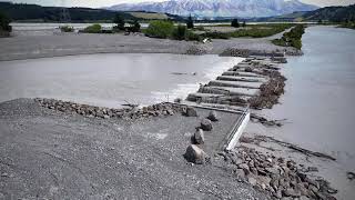 Labyrinth weir in action