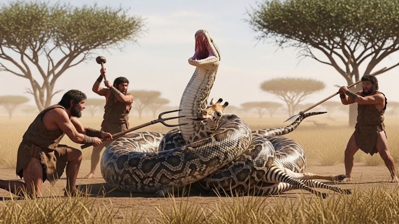 Life 3.5 Million Years Ago | How Hominids Saved a Young Giraffe from a ...