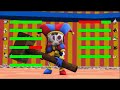 Palworld monsters vs the amazing digital circus animation with healthbars 2