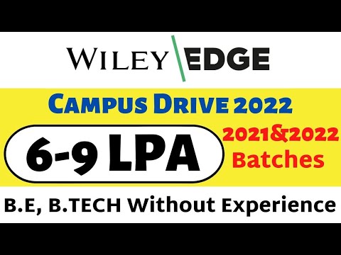 Wiley edge Recruitment 2022 | Wiley edge 2022 Drive | Wiley edge assessment 2022 | Wiley edge 2022 |